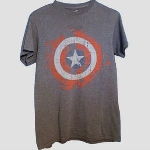 Marvel Captain America Graphic Tee Shirt, Size S